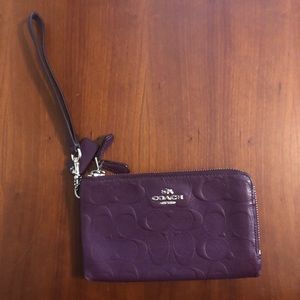 Signature C Design Coach Wristlet